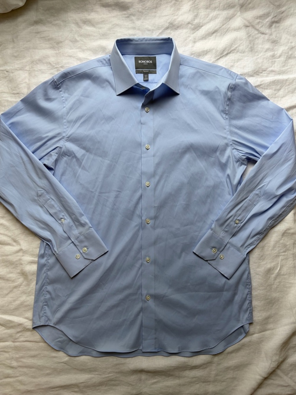 Bonobos Light Blue Men's Dress Shirt - Tailored Spread Collar